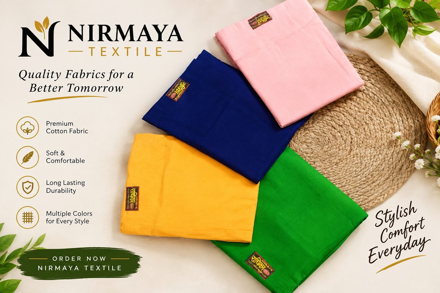 Nirmaya Textile — premium quality cotton fabrics